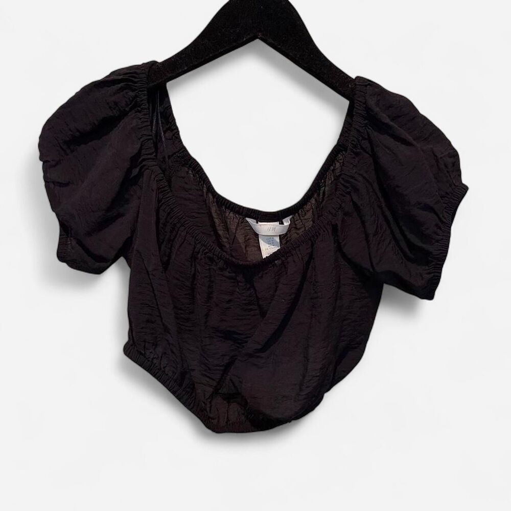 H-m Women's Black Crop-top